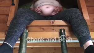 Fat Girl In a Loft Playing with Belly