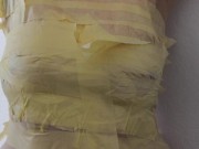 Tape Bondage and tit flogging