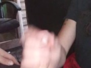 Giving stepdad blowjob outside before school bus cums  10/16