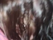 Giving stepdad blowjob outside before school bus cums  7/16