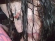 Giving stepdad blowjob outside before school bus cums  9/16