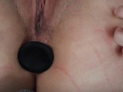 Sexy Miss plays with her buttplug - Anal Training Day 2
