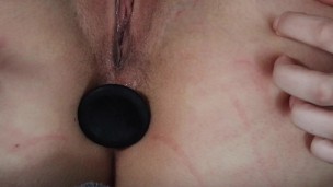 Sexy Miss plays with her buttplug - Anal Training Day 2