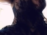 Bbw in fishnet Sits on Your Face 12/16