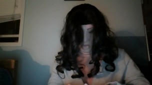 May's Night Pt3! May wearing female mask seals the deal with female silicone gloves!