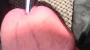 Being rough to my soft dick in public