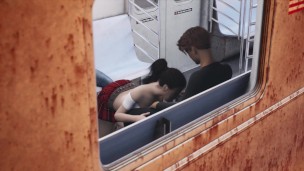 Public Training of Aria - Chapter 5 the Date - Subway Part 3: Public Blowjob