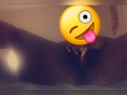 Ebony caught playing with herself