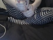 Bare Pretty, Stinky Freet Get Spa Day Massage With Scented Lotion, in And Out of Thigh Socks 12/16