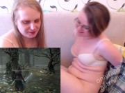 Gamer lesbian orgasms while playing Dark Souls 3, has her pussy fingered and licked by girlfriend 13/16