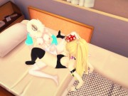 (3D Hentai)(Lesbian) Bowsette x Rosalina 6/16