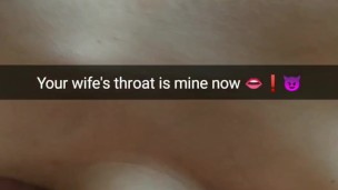 Stranger my young wife. He fuck her mouth in deepthroat [Cuckold. Snapchat.]