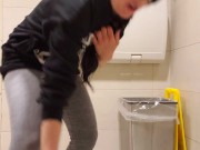 Made A Huge Mess With My Golden Piss In the Public Restroom 12/16