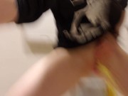 Made A Huge Mess With My Golden Piss In the Public Restroom 4/16