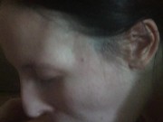 19 yo slut gaggging and drooling all over Daddy's cock and swallowing a huge throatpie 10/16