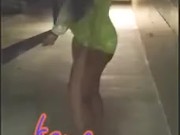 Ass jiggling while walking in public with no panties on 1/16