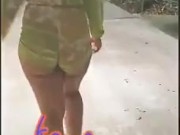 Ass jiggling while walking in public with no panties on 5/16