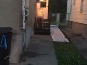 Naked public fun while neighbors party 