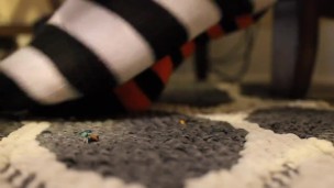 Unaware Goth Giantess Socks Crush