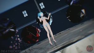 MMD SFW Blue bikini Miku - Anitta - Sua Cara