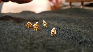 Smothering Shrunk People Under Toes