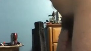Lotion all over my naked body. And making my cock super hard 