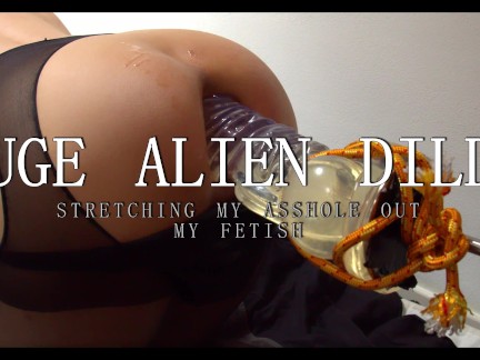 Monster Dildo destroying my Asshole - biggest toy in my messy Ass #anal #artporn #fuckmachine 4K