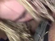 Slut wife sucks husbands dick after getting fucked by stranger  6/16