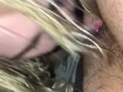 Slut wife sucks husbands dick after getting fucked by stranger  9/16