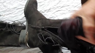 Cum on highboots