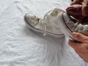 Cum on her converse