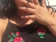 Short outdoor smoking fetish clip 