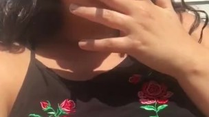 Short outdoor smoking fetish clip 