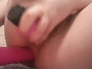 First time fucking myself in both holes with my toys 9/16