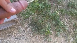Piss out side 