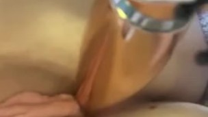 Tight Petite 21 Year Old Fucks Herself With a Hair Brush