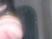 Fucking my plastic Vagina with my big Latin cock. 