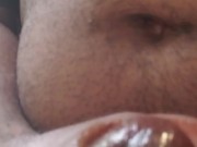 Jacking off in a public rest room