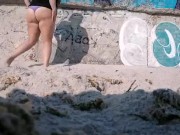 Showing public big ass and boobs. Hot BBW