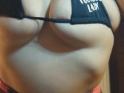 Slapping my fat ass & titties around (Slow Motion)