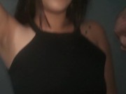 Morena rebolando e tomando gozada na boca-LaurenCat 4/16