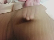Ass in nylons and using scissors to rip them!  12/16