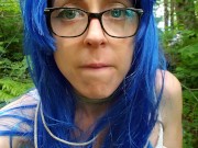 Blue Haired Forest Nymph Pisses Through Fishnets 11/16