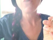 Humping My Pee Towel In My Living Room...Look at the TV ;) 12/16