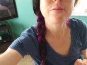 Humping My Pee Towel In My Living Room...Look at the TV ;) 8/16