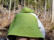 Rear View Outdoor Piss On A Log 14/16