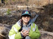 Rear View Outdoor Piss On A Log 2/16