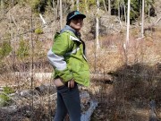 Rear View Outdoor Piss On A Log 4/16