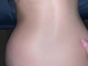 Amateur girlfriend gets doggy with creampie and closeup