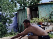 I’m disposing of the old sofa. 13/16